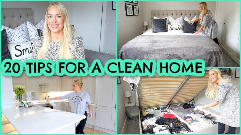 20 TIPS FOR A CLEAN HOME | HABITS FOR KEEPING A CLEAN HOUSE