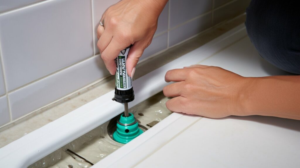 shower drain caulk