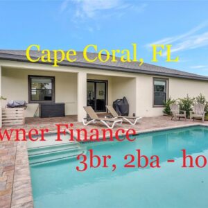 Cape Coral Owner Finance 3br, 2ba home