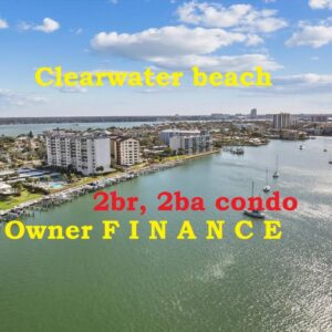 #Clearwater beach area owner finance 2br, 2ba waterfront condo.