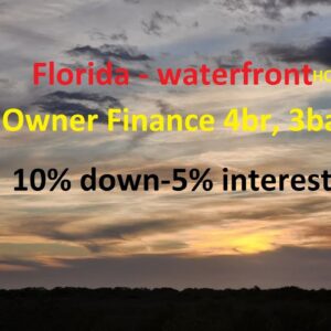 #Florida Owner Finance Waterfront 4br. 3ba home with 10-13% downpayment