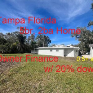 #Owner Finance 5br, 2ba home on 0,5 +acre in N. Tampa