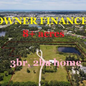 #Englewood FL Owner Finance 8+ acres with 3br, 2ba home