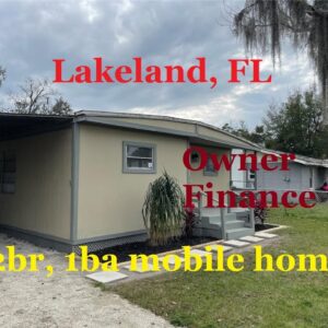 Lakeland FL Owner Finance 2br, 1ba mobile home with land