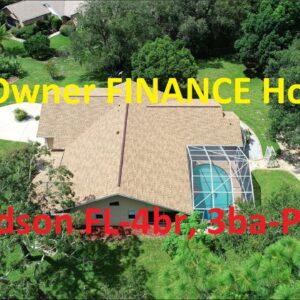 #Owner Finance Hudson, FL large pool home