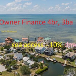 #Florida Owner Finance Waterfront Home just steps from open Gulf - 10% down