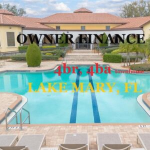 #Florida Lake Mary Owner Finance 4br, 4ba Home