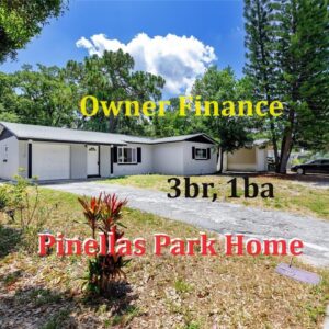 Pinellas County Owner Finance 3br, 1ba family home with 10% down