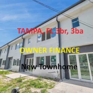 #Tampa Florida new 3br, 3ba Townhome Owner Finance