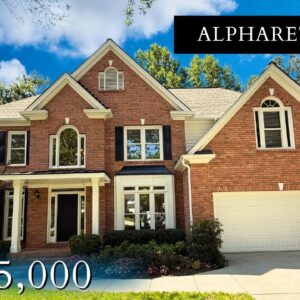 MUST SEE-  STUNNING 5 BEDROOM BRICK HOME FOR SALE IN ALPHARETTA, GA!