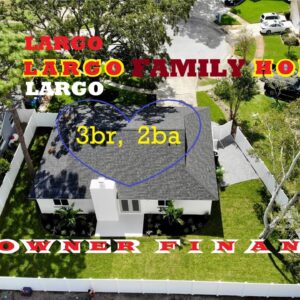 Largo close to beaches 3br, 2ba owner finance home