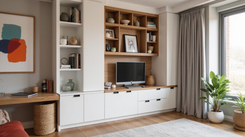 built in shelving Ideas to Transform Small Spaces Into Chic Storage